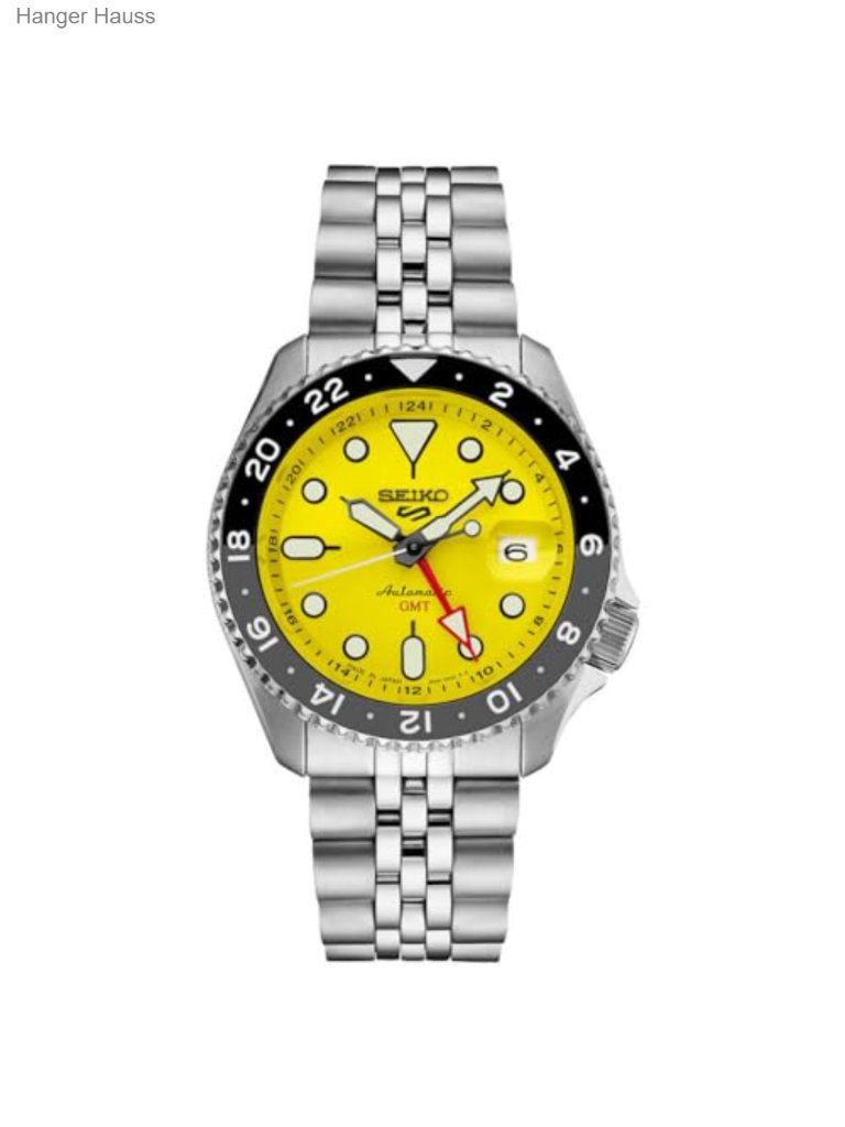 Automatic Stainless Steel Mens Wristwatch Gmt